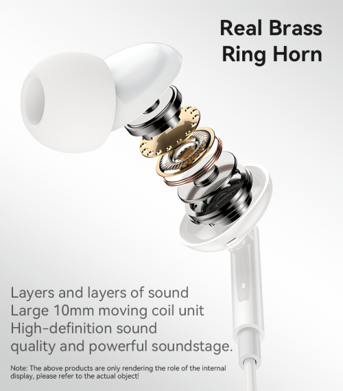 YH45 High-definition microphone Zero-latency With Remote Control Type-C Wire In-ear Earphone