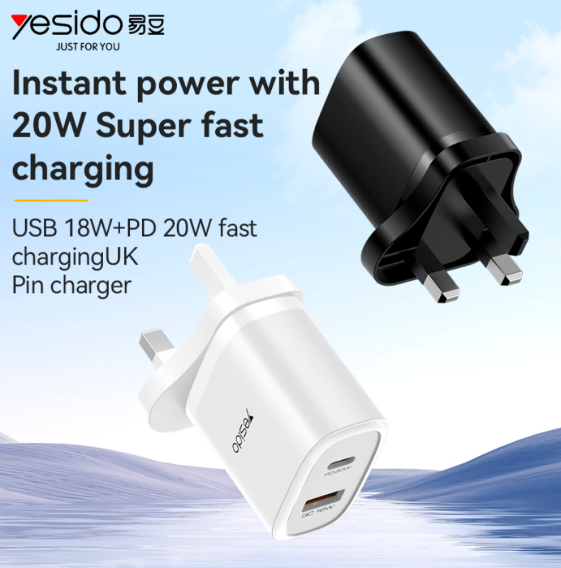 YC49 20W Fast Charging Home Charger(TC+USB)