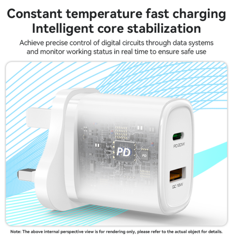 YC49 20W Fast Charging Home Charger(TC+USB) Details