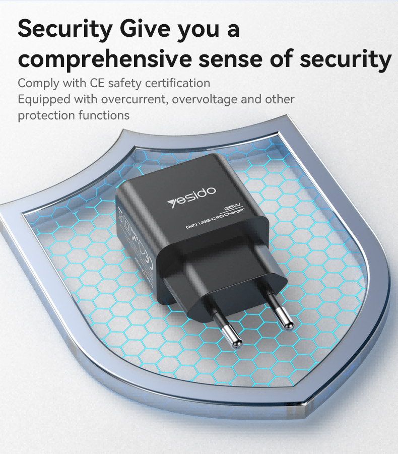 YC62 EU 25W Fast Charging Home Charger(TC Port) Details