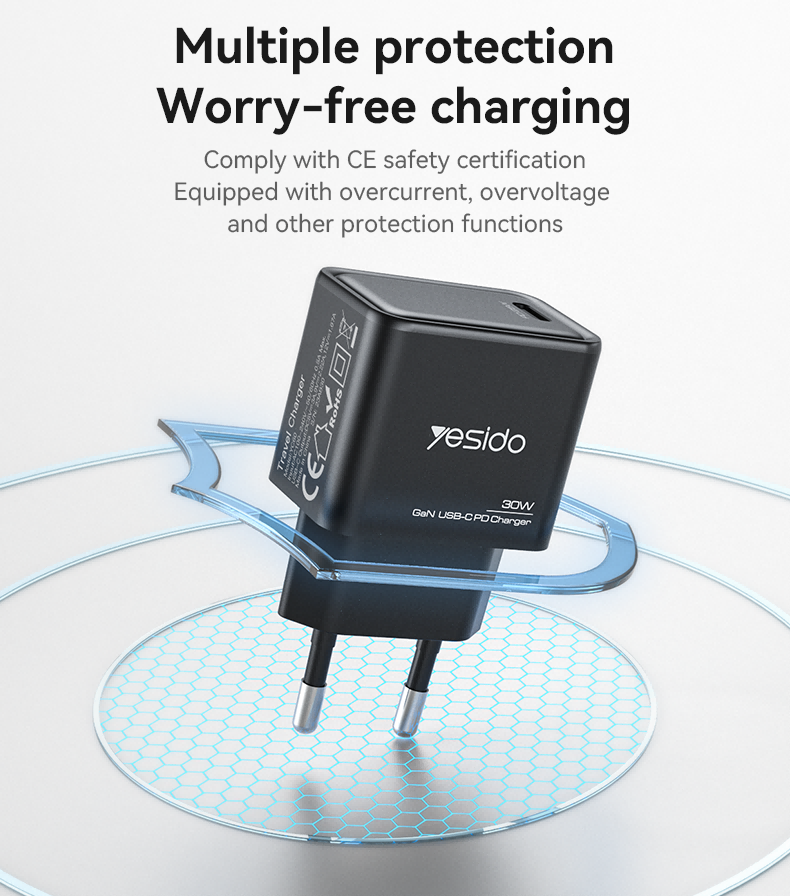 YC63 EU 30W GaN Fast Charging Home Charger(TC Port) Details