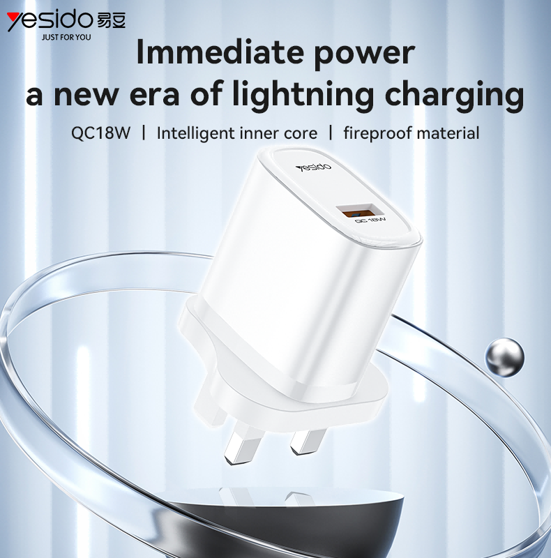 YC85 UK 18W Fast Charging Wall Charger(USB Port)