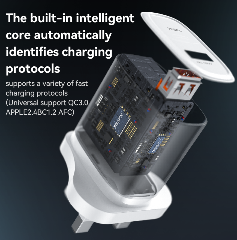 YC85 UK 18W Fast Charging Wall Charger(USB Port) Details