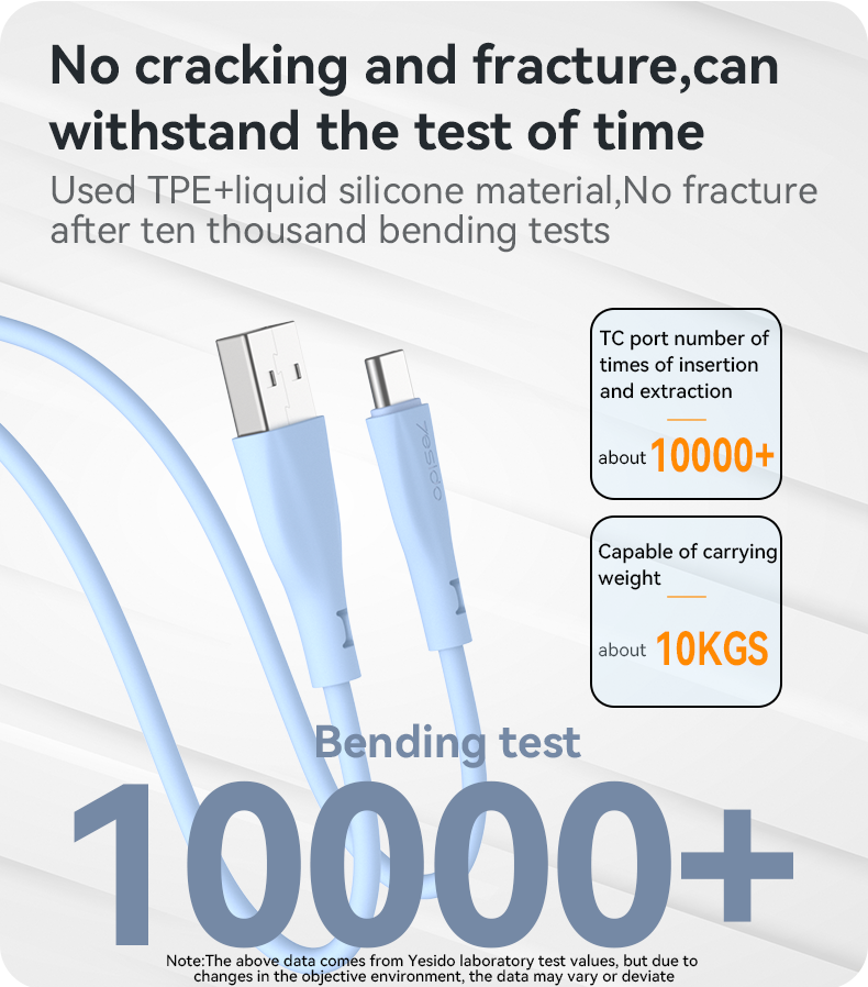 CA119C USB To Type-C USB Liquid Silicone Data Cable  Details