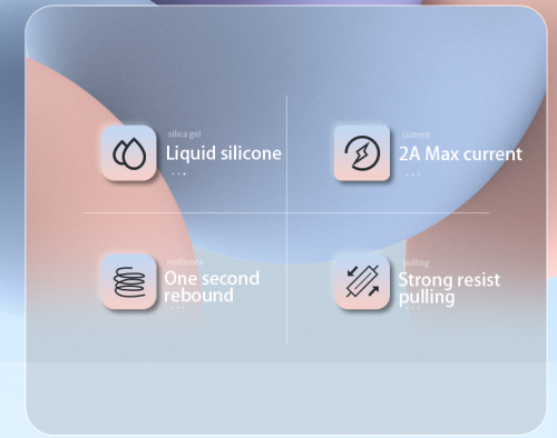 CA119L Max 2A USB To IP 1m Liquid Silicone Fast Charging Data Cable