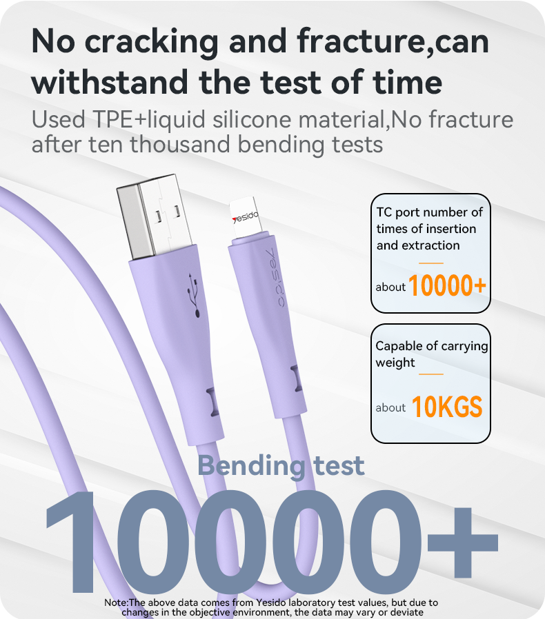 CA119L USB To IP USB Liquid Silicone Data Cable Details