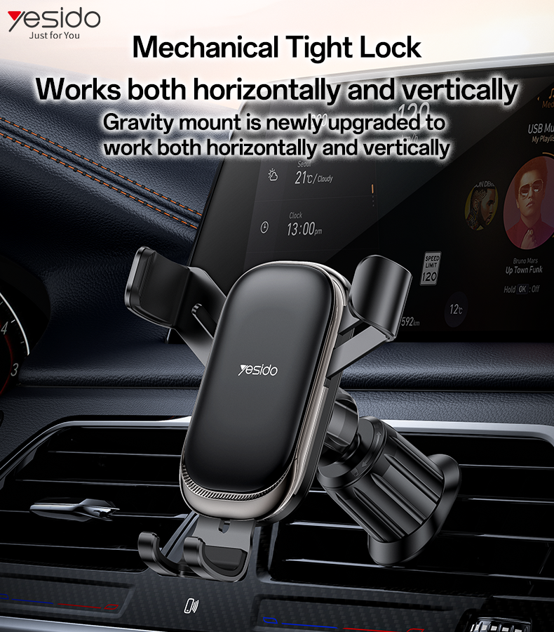 C247 With locking Gravity Sensor Air Vent Phone holder