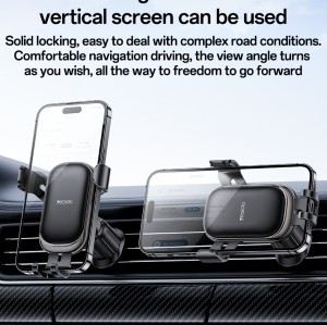 C247 360°View Angle Horizontal And Vertical Mechanical Tight Lock Cross-screen Gravity Phone Holder