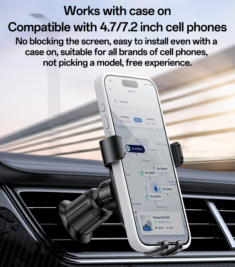 C247 With locking Gravity Sensor Air Vent Phone holder Details