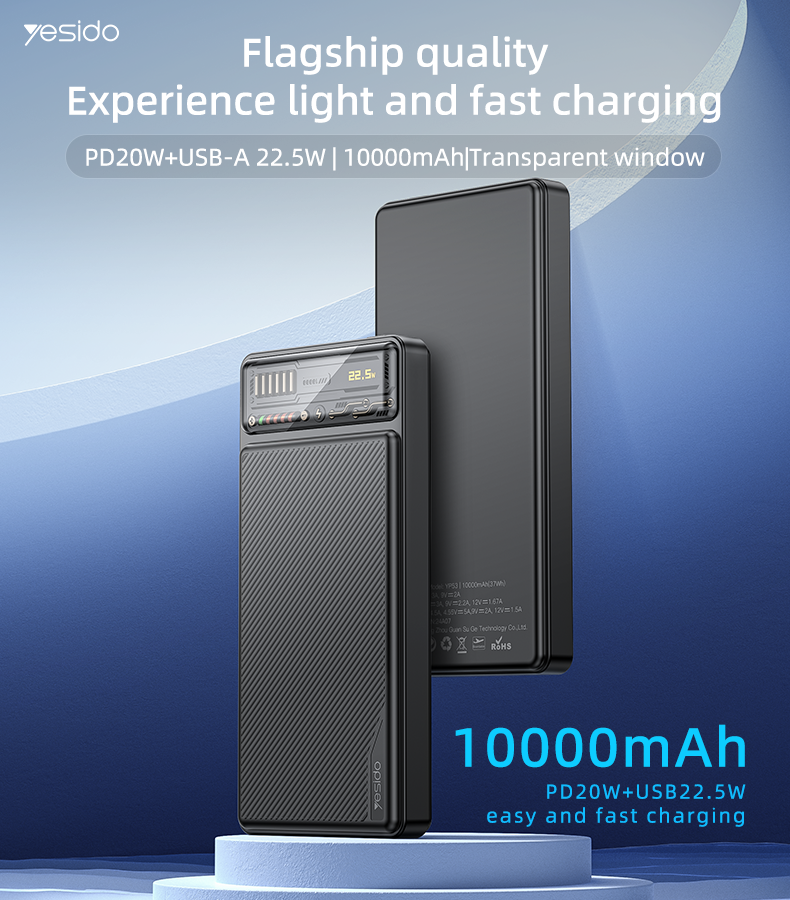 YESIDO YP53 10000mAh Fast Chagring Power Bank