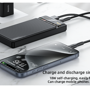 YP53 PD 20W + USB 22.5W 10000mAh Transparent Window Battery Display Fast Charging Power Bank