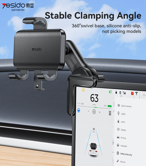 C250 360 Rotation Three-point stabilized clamping Hover Screen Snap-on Press Clip Phone Holder