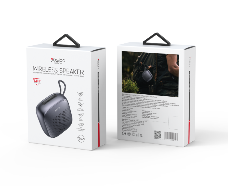 Yesido YSW24 Mini Portable Wireless Speaker Packaging