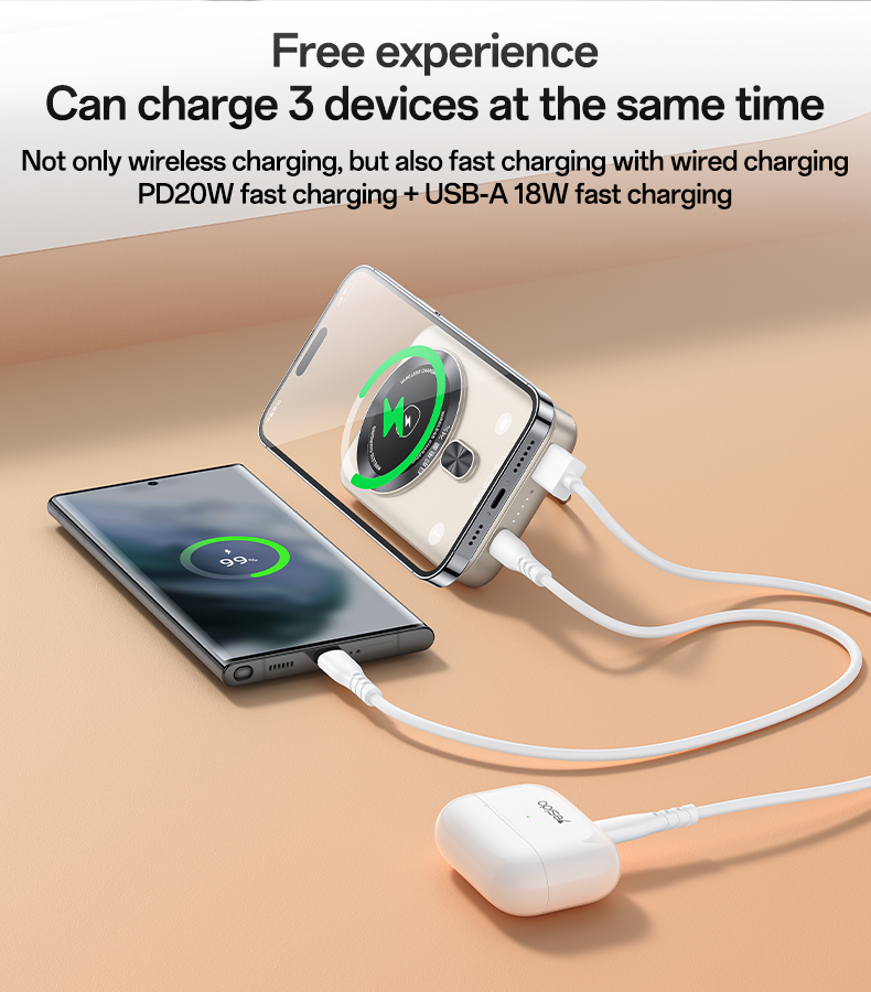 YESIDO YP60 10000mAh Magnetic Wireless Charging 22.5W Fast Power Bank Details