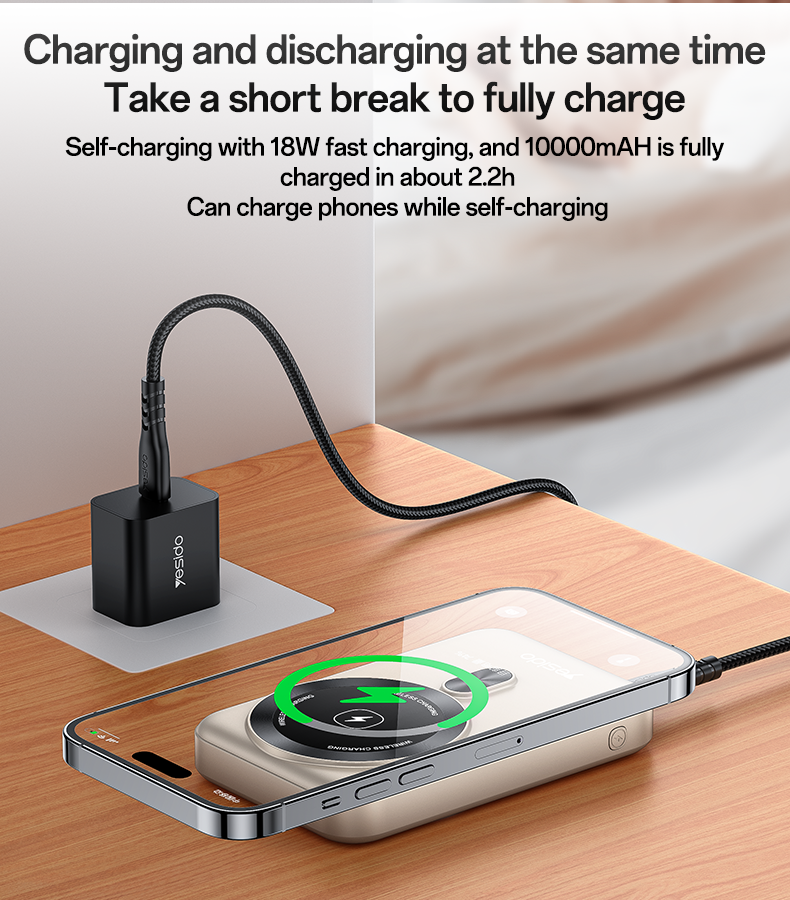 YESIDO YP60 10000mAh Magnetic Wireless Charging 22.5W Fast Power Bank Details