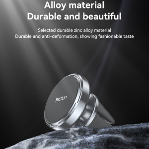 C214 360 Rotation Zinc Alloy Non-slip Silicone Tail Clip Mini Air Vent Magnetic Phone Holder