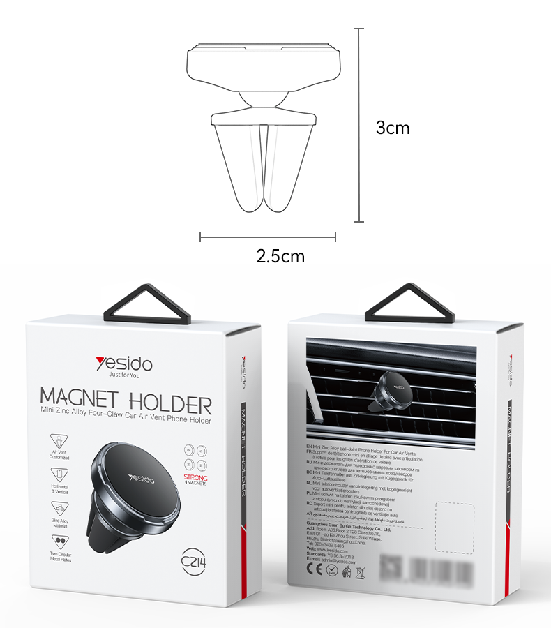 Yesido C214 Mini Magnetic Phone Holder Packaging