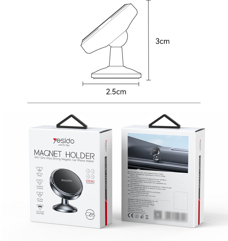 Yesido C215 Mini Magnetic Phone Holder Packaging