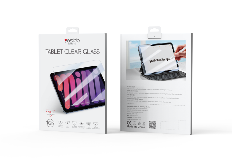 TG19 For IP Tablet 7.9 / 8.3inches Tempered Glass Packaging