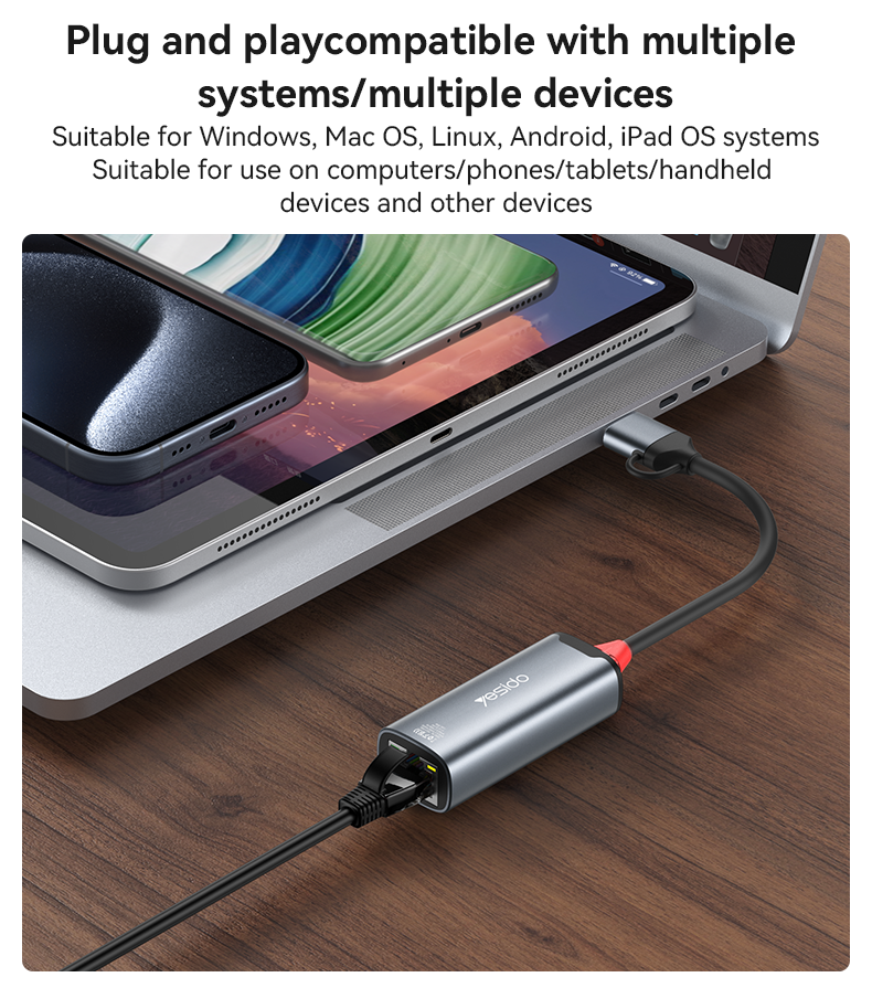 HB26 Type-C/USB to RJ45 Gigabit Ethernet Converter Details