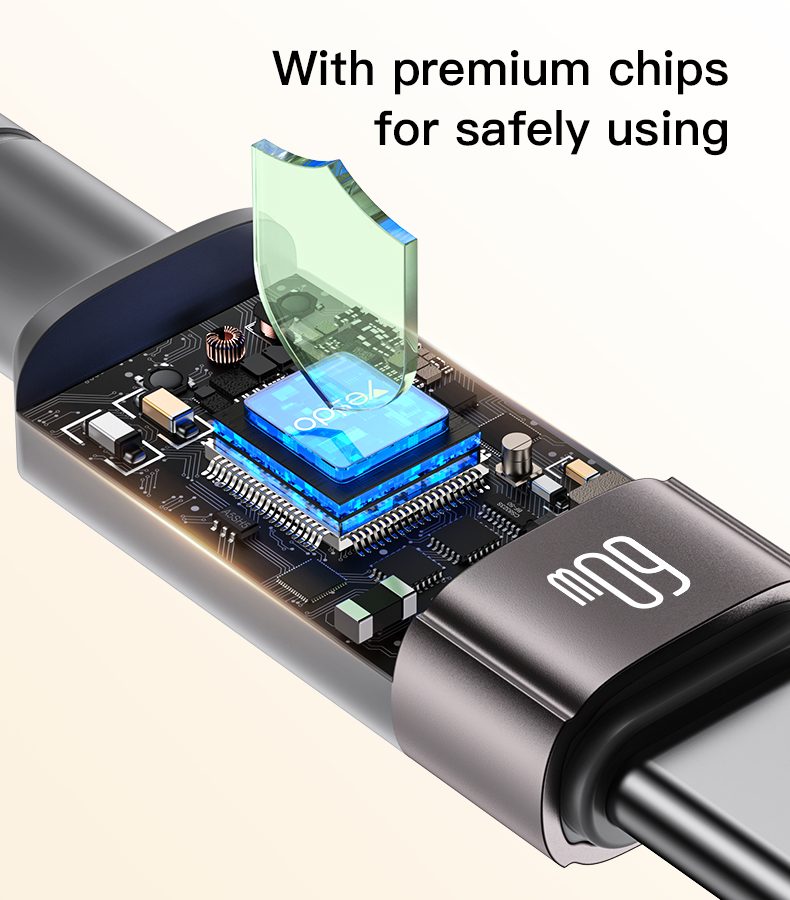 CA172C Type-C To Type-C 60W Magnetic Saving Data Cable Details