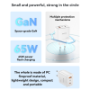 YC70 Three-Port A+C+L 65W Fast Charging European Specification GaN Charger With C To L Cable