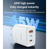 YC70 Three-Port A+C+L 65W Fast Charging European Specification GaN Charger With C To L Cable