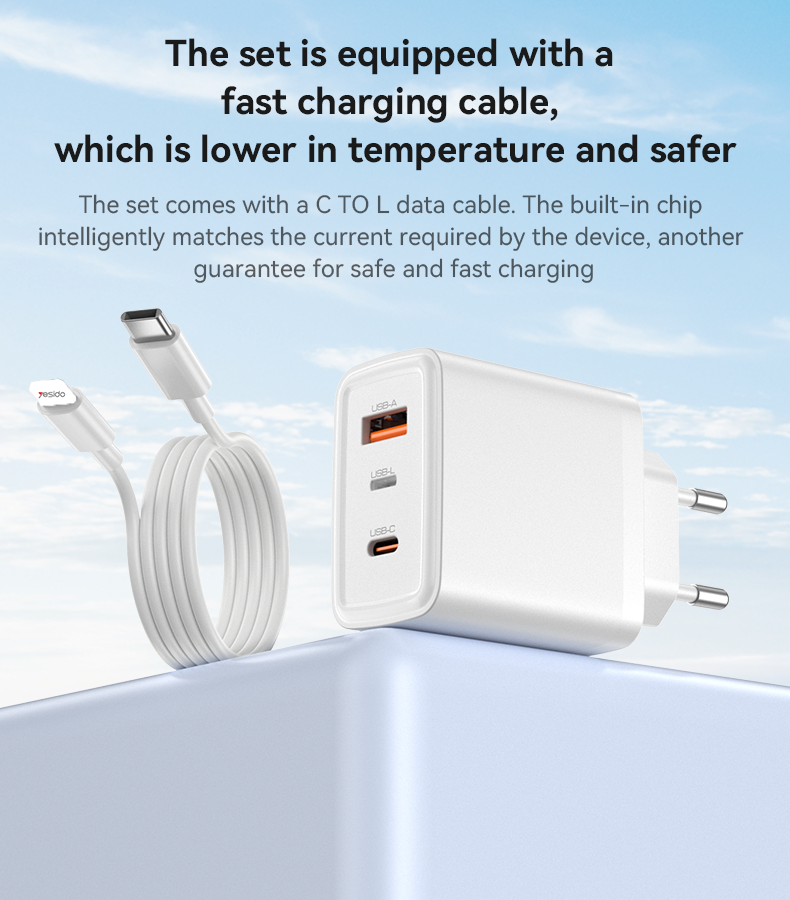 YC70 EU 65W Fast Charging Wall Charger(USB+IP+TC) Details