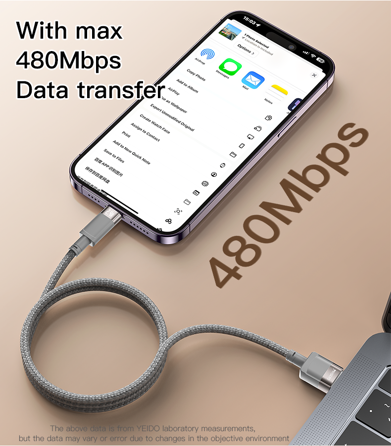 CA174 USB To Type-C 12W Magnetic Saving Data Cable Details