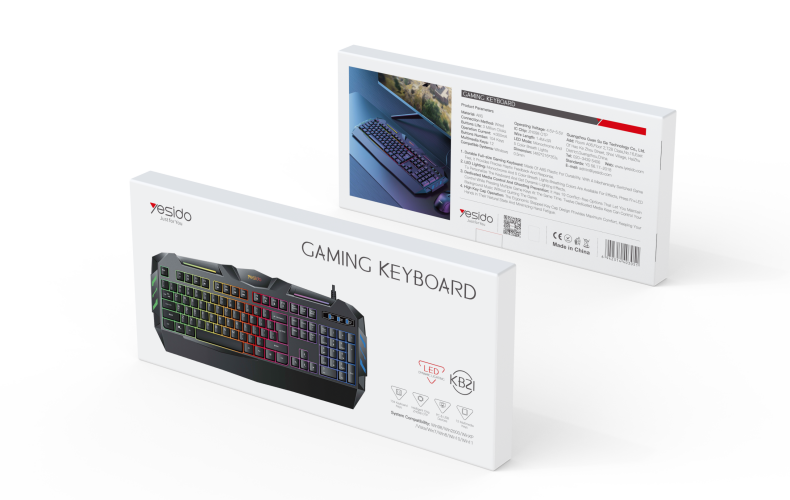 Yesido KB21 Professional Gaming Keyboard Packaging