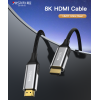 HM11 8K Ultra Clear Metal Shell and interface No Delay In Data Transfering HDMI Cable