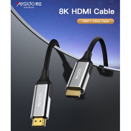 HM11 8K Ultra Clear Metal Shell and interface No Delay In Data Transfering HDMI Cable