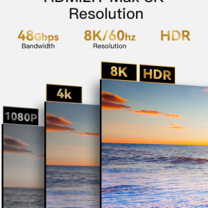 HM11 8K Ultra Clear Metal Shell and interface No Delay In Data Transfering HDMI Cable