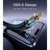 CA181 1.2M PD60W Fast Charging Type-C To Type-C 48-Strand Braided Cable Power LED Light Data Cable