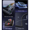 CA183 2M PD60W Fast Charging Type-C To Type-C 48-Strand Braided Cable Power LED Light Data Cable