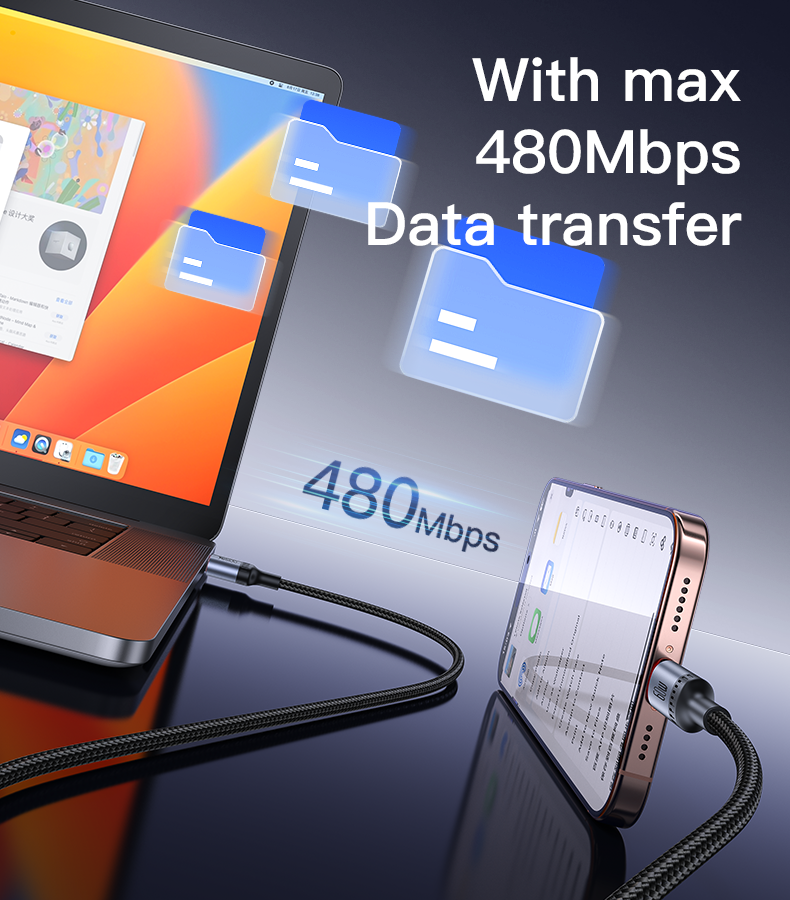 CA183 Type-C To Type-C 60W Fast Charging Data Cable Details