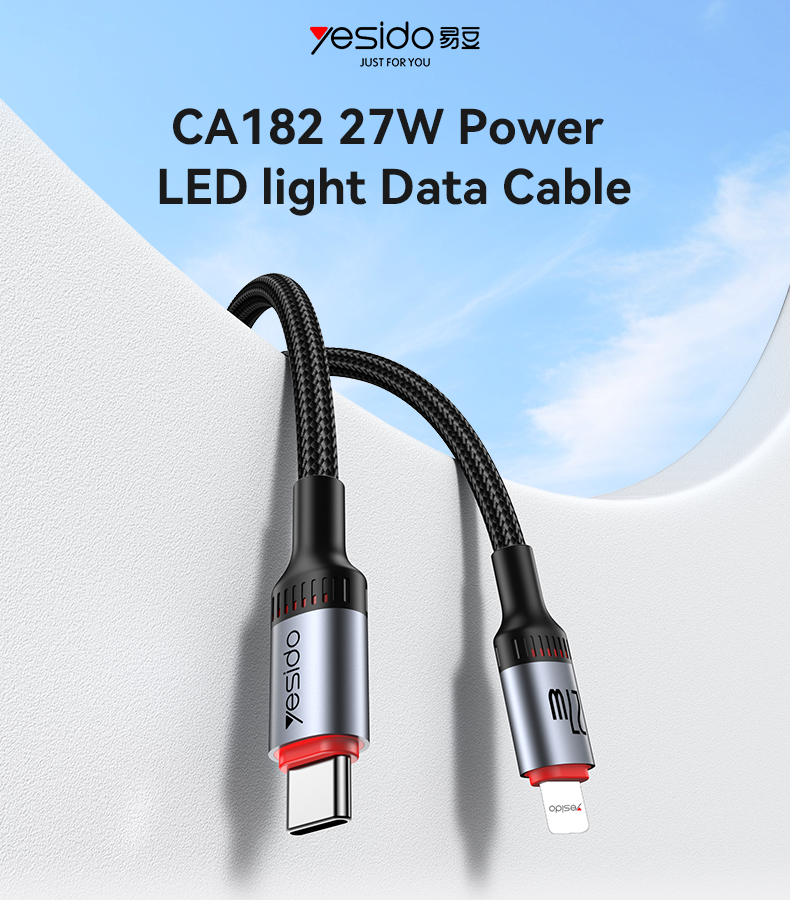 CA182 Type-C To Lightning 27W Fast Charging Data Cable