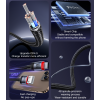 CA130C 2M USB To Type-C 18W Fast Chagrging Built-in Smart Chip Aluminum Alloy Braided Data Cable