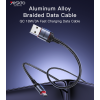 CA129C 1.2M USB To Type-C 18W Fast Chagrging Built-in Smart Chip Aluminum Alloy Braided Data Cable