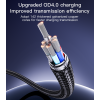 CA129C 1.2M USB To Type-C 18W Fast Chagrging Built-in Smart Chip Aluminum Alloy Braided Data Cable