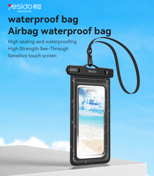 WB50 Buikt-in Airbag Large Capacity High Sealing Sensitive Touch Scree TPU Floating Waterproof Bag