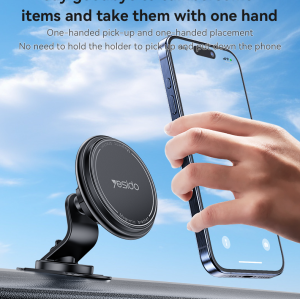 C220 Built-in Cable Organizer 360 Degree Rotation And Paste The Magnetic Chuck Phone Holder