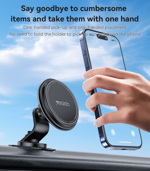 C220 Built-in Cable Organizer 360 Degree Rotation And Paste The Magnetic Chuck Phone Holder