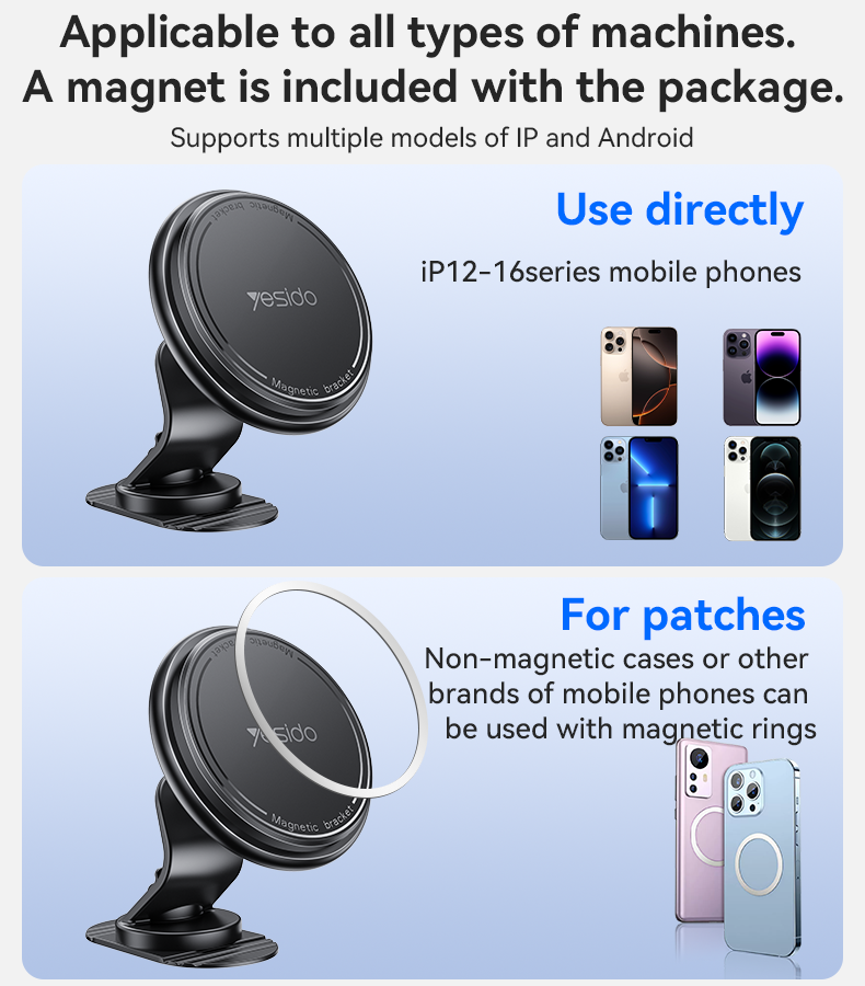 Yesido C220 360 Degree Rotation And The Magnetic Chuck Phone Holder details