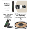 DS27 15W Wireless Fast Charging Multiple Protections Foldable Design 3-in-1 Desktop Wireless Charger