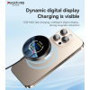 DS28 1.2m Long Cable 15W Fast Charging Dynamic Digital Display Magnetic Wireless Charger
