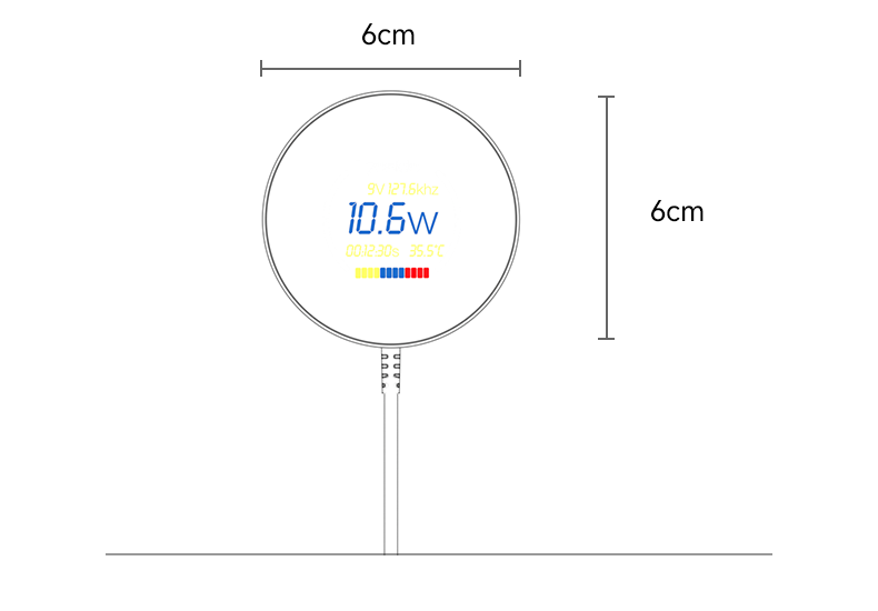 DS28 LED Power Display 15W Wireless Charging Dock Details