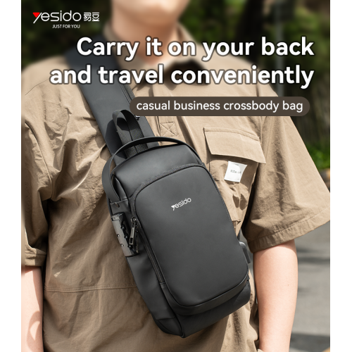 WB46 Large Capacity USB Conversion Interface Wirh Combination Lock Casual Business Crossbody Bag