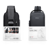 WB46 Large Capacity USB Conversion Interface Wirh Combination Lock Casual Business Crossbody Bag