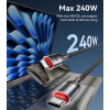 CA185 1.2 Meter 240W Type-C To Type-C Support USB2.0 Data Transfer Fast Charging Data Cable